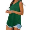 KICILVS Plus Size Tank Tops for Women Summer Sleeveless V Neck Casual Tank Tops Blouse Shirts Casual Solid Color Tunics view 4