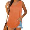 KICILVS Plus Size Tank Tops for Women Summer Sleeveless V Neck Casual Tank Tops Blouse Shirts Casual Solid Color Tunics view 2