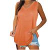 KICILVS Plus Size Tank Tops for Women Summer Sleeveless V Neck Casual Tank Tops Blouse Shirts Casual Solid Color Tunics view 3
