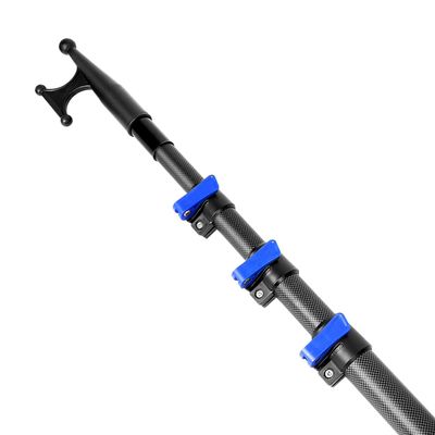 DOBEN Carbon Fiber Telescoping Boat Hook, Boat Hooks for Docking with Telescoping Extension Pole, Lightweight and Sturdy Push Pole with 3/4" Thread Boating Accessories 3.5-12FT