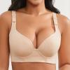 Akvala Bras for Back Fat Smoothing Cover Women Push Up Bra Seamless Underwire Brassieres (Beige 46DD) view 2