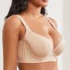 Akvala Bras for Back Fat Smoothing Cover Women Push Up Bra Seamless Underwire Brassieres (Beige 46DD) view 3