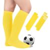 Century Star Toddler Soccer Socks for Girls Boys Baseball Socks Youth Softball Sock Kids Breathable Athletic Socks for Sports 2 Pair Solid Yellow & Yellow White 3-6 Years view 1