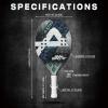 AMA SPORT Beach Tennis Racket 3K Carbon Fiber with EVA Foam Core Professional Carbon Beach Tennis Paddle for Advanced Players (Green) view 2
