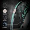 AMA SPORT Beach Tennis Racket 3K Carbon Fiber with EVA Foam Core Professional Carbon Beach Tennis Paddle for Advanced Players (Green) view 3