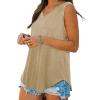 KICILVS Plus Size Tank Tops for Women Summer Sleeveless V Neck Casual Tank Tops Blouse Shirts Casual Solid Color Tunics view 4