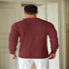 COOFANDY Mens Knit Polo Shirts Long Sleeve Sweater Casual Polo Shirts Lightweight Collared T Shirts, Wine Red, Small view 3