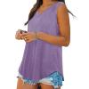 KICILVS Plus Size Tank Tops for Women Summer Sleeveless V Neck Casual Tank Tops Blouse Shirts Casual Solid Color Tunics view 4