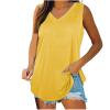 KICILVS Plus Size Tank Tops for Women Summer Sleeveless V Neck Casual Tank Tops Blouse Shirts Casual Solid Color Tunics view 3