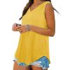 KICILVS Plus Size Tank Tops for Women Summer Sleeveless V Neck Casual Tank Tops Blouse Shirts Casual Solid Color Tunics view 4