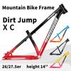 HIMALO Dirt Jump Bike Frame 26er 27.5er Mountain Bike Frame 14'' XC/AM Aluminum Alloy Hardtail Frame QR 135mm Disc Brake Frame(Color:Black,Size:27.5 * 14'') view 2