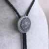 ARTICAL HEART Vintage Silver Aztec Calendar Western Rodeo Cowboy Cowgirl Bolo Tie view 2