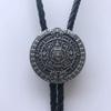ARTICAL HEART Vintage Silver Aztec Calendar Western Rodeo Cowboy Cowgirl Bolo Tie view 4