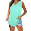KICILVS Plus Size Tank Tops for Women Summer Sleeveless V Neck Casual Tank Tops Blouse Shirts Casual Solid Color Tunics view 3