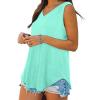 KICILVS Plus Size Tank Tops for Women Summer Sleeveless V Neck Casual Tank Tops Blouse Shirts Casual Solid Color Tunics view 4