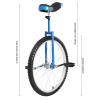 CRYBY 24 Inch Wheel Unicycle, Outdoor Leakproof Tire Wheel Cycling One Wheel Bike with 2 Pedals, Adjustable Height Outdoor Sports Entertainment Exercise Unicycle, Weight Limit 176lbs view 2