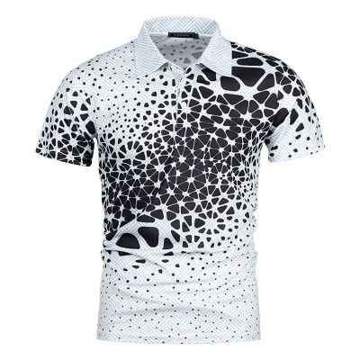 Ymosrh Mens Clothing Shirts, Short Sleeve Graphic Print Golf Polos Business Casual Work Collar Tshirts Men Big Shirts Polos (XXL, Gray)
