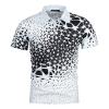 Ymosrh Mens Clothing Shirts, Short Sleeve Graphic Print Golf Polos Business Casual Work Collar Tshirts Men Big Shirts Polos (XXL, Gray) view 1