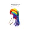 Saccgt Roman Knight Hat Novelty Hat Rainbow () Halloween Funny Hat Knit Rainbow Striped Earflap Hooded Yarn, 56-59cm/22.05-23.23in view 4