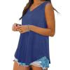 KICILVS Plus Size Tank Tops for Women Summer Sleeveless V Neck Casual Tank Tops Blouse Shirts Casual Solid Color Tunics view 4