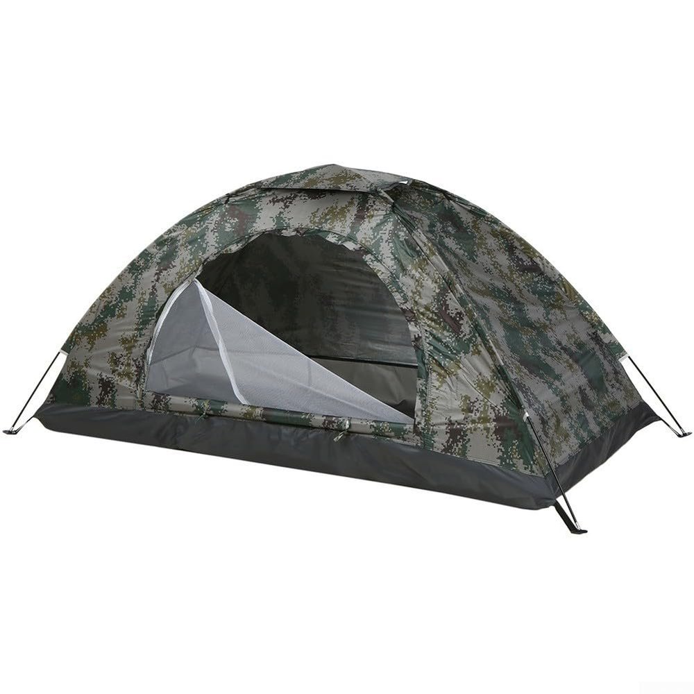 1/2Person Camping Tent, Camping Windproof Tents with Carry Bag, Hiking Backpacking Traveling Garden Tent, (1 Person Digital Camouflage)