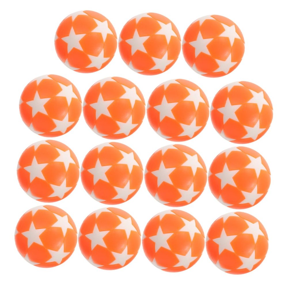 VICASKY 15pcs Table Soccer Balls Mini Foosball Accessories Durable Orange White Balls for Indoor Games Fun for Family Gatherings and Competitions