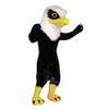 Black Fierce Eagle Mascot Costume with White Head Adult Size for Men & Women with Built-in Fan Inside the Head