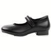 Linodes Easy Strap Tap Shoe Dance Flats for Girls and Boys (Toddler/Little Kid/Big Kid)-Black Matte-11.5M-Little Kid view 3