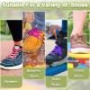 YJRVFINE Solid Flat Shoe Laces: Metal Tips Thick Shoelaces for Sneakers Sky Blue 63 Inch 2 Pair view 4