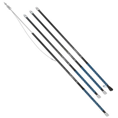 BLUEWING 16ft Front Weighted Fishing Harpoon Carbon Fiber Lightweight Spearfishing Pole Heavy Duty Spear with Stainless Steel Big Game Dart or Tuna, Marlin, Swordfish