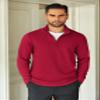 COOFANDY Mens Quarter Zip Up Pullover Lightweight Mock Neck Sweatshirt view 2