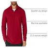 COOFANDY Mens Quarter Zip Up Pullover Lightweight Mock Neck Sweatshirt view 4