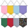 Fnaobai Wall Hanging Brooch Organizer Storage Board Colorful Enamel Pin Badge Canvas Display Banner Earrings Case Collection Holder 12.6x10in(Not Include Any Accessories) (Black) view 3