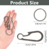 Gjinxi Titanium Carabin Clip Hook Small Heavy Duty Keychain Grips Multifunctional Backpack Clasps Carabin Anti Lost Quick Release Key Chain Organizer Accessory (1Pc) view 2