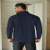COOFANDY Men's Quarter Zip Up Pullover Lightweight Mock Neck Sweatshirt Casual Long Sleeve Polo Shirt Navy Blue view 3