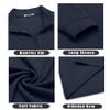 COOFANDY Men's Quarter Zip Up Pullover Lightweight Mock Neck Sweatshirt Casual Long Sleeve Polo Shirt Navy Blue view 4