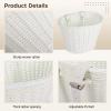 Kids Bike Basket with Adjustable PU Belts, Wicker Bike Baskets Handmade Woven Rattan Bike Basket Front Handle Children Bike Basket for Children Bicycle Accessories (White) view 4