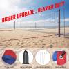 YUXUXU Professional Beach Volleyball Lines for Sand-2inch [Doubles 2V2, Short Court 26.3' X 52.6'], Highly Visible, All-Weather, with Stainless Anchors & Sand Bags - Red and Blue view 4