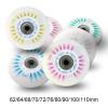 Roller Skate Wheels Indoor/Outdoor 8-Pack LED Inline Skate Wheels, 90A Freestyle Durable Brake Wheels, with Bearings Core, Replacement Light Up Pulley,E,80mm view 2