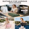 VASCHY Puffer Tote Bag for Women, Lightweight Quilted Tote Purse with Laptop Compartments Zipper for Work/Teacher/Travel/Gym Pink view 2