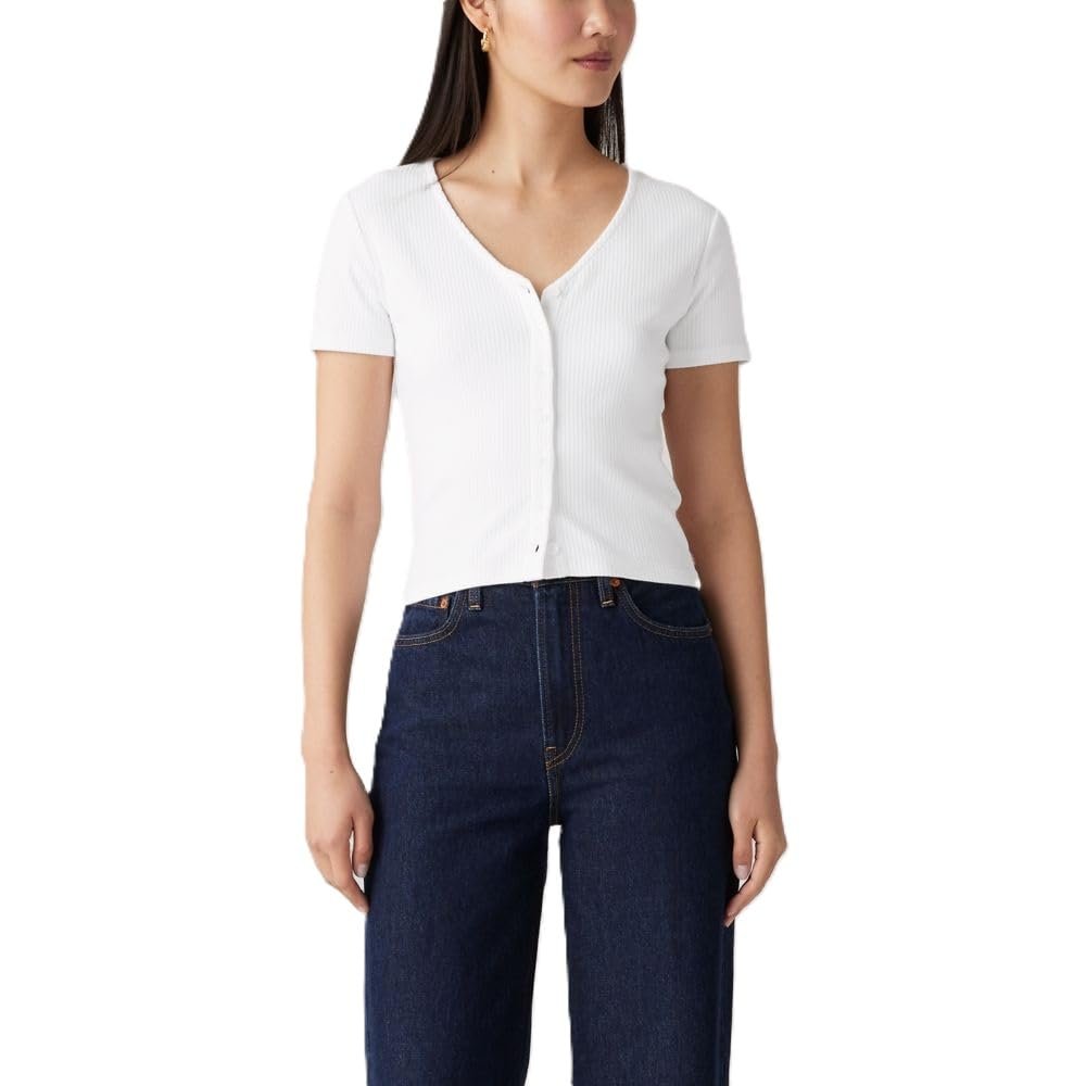 Levi's Women's Muse Short Sleeve Tee Shirt, (New) White, Small