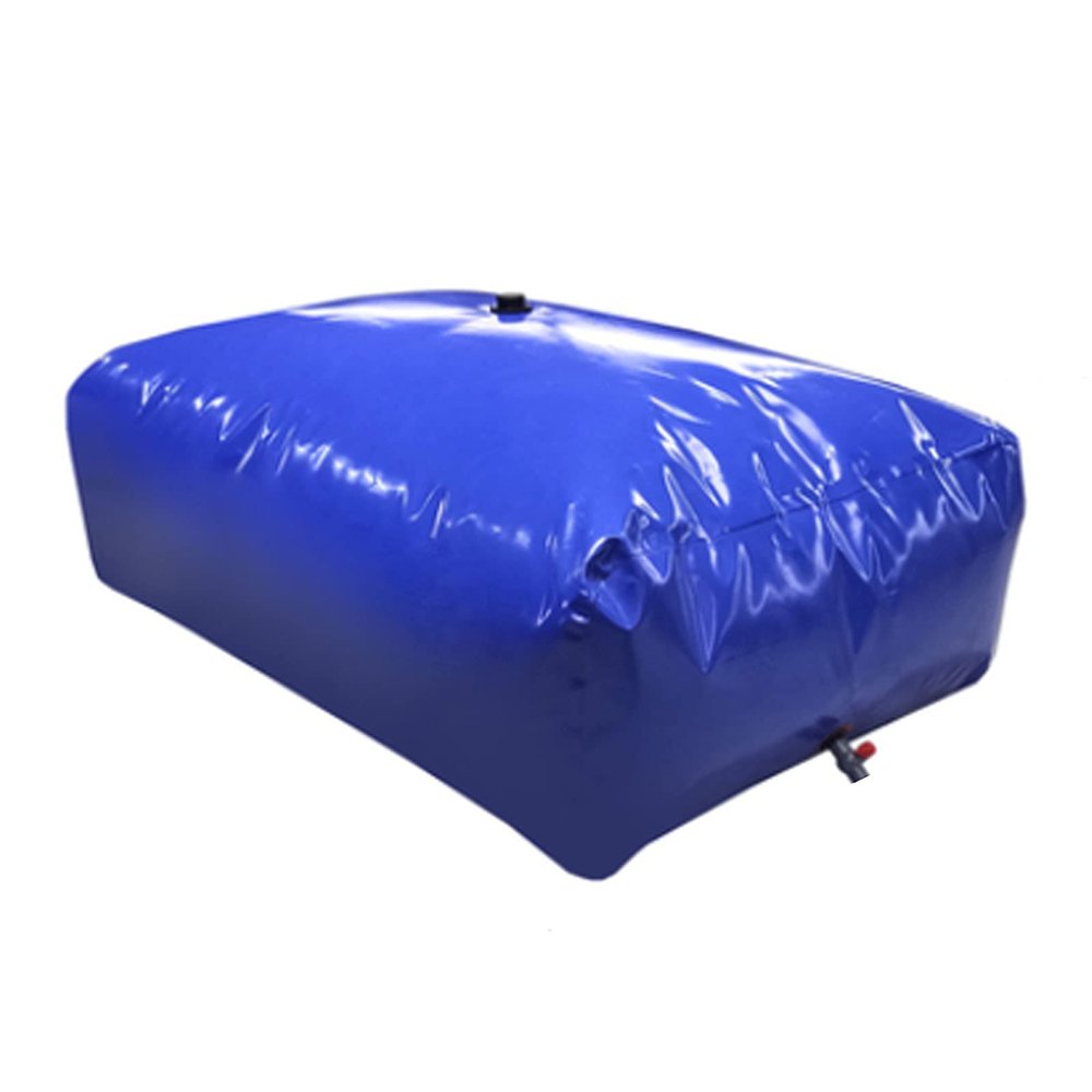 Outdoor Portable Emergency Water Tank Folding Water Bladder Self-Cleaning Function is not Easy to Clay PVC Anti-Drop Wear-Resistant for Camping Fishing (1000L)