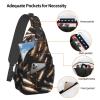 HJTRW Bullet Sling Bag Backpack For Men Cross Chest Bag Crossbody Shoulder Bag Travel Hiking Daypack view 4
