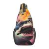 Dark Purple Sling Bag Backpack For Men Cross Chest Bag Crossbody Shoulder Bag Travel Hiking Daypack view 1