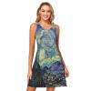 ALAZA Artwork Starry Night Women Summer Dresses Casual Sleeveless Sundress with Pockets Tank Dress L view 1