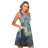 ALAZA Artwork Starry Night Women Summer Dresses Casual Sleeveless Sundress with Pockets Tank Dress L view 2