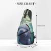 HJTRW Cute Sea Animal Manatee Sling Bag Backpack For Men Cross Chest Bag Crossbody Shoulder Bag Travel Hiking Daypack view 3
