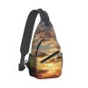 HJTRW Dusk Clouds Sling Bag Backpack For Men Cross Chest Bag Crossbody Shoulder Bag Travel Hiking Daypack view 2