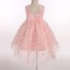 Toddler 3D Flower Tulle Tutu Dress Baby Girls Sleeveless Flower Birthday High Low Christening Formal Pageant Wedding Princess Party Dresses Cake Smash Outfit for Photo Shoot Pink Floral 18-24 Months view 4