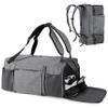 Kookoomia Gym Bag for Men with Shoes Compartment and Wet Pocket Convertible Duffle Bag and Gym Backpack Waterproof Sports Bags for Men with 2 Bottle Holders Multipurpose Weekender Overnight Bag - Grey view 1